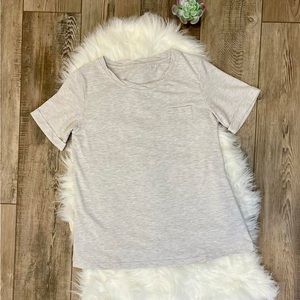 Women’s Heather Grey Round Neck Tee